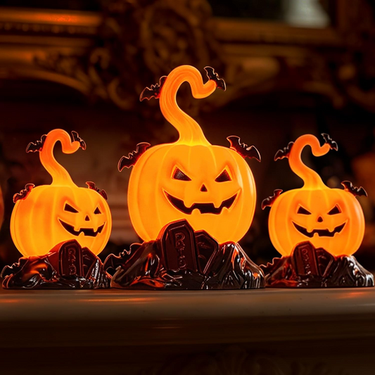 Linternas LED de calabaza Halloween – Set de 3 piezas