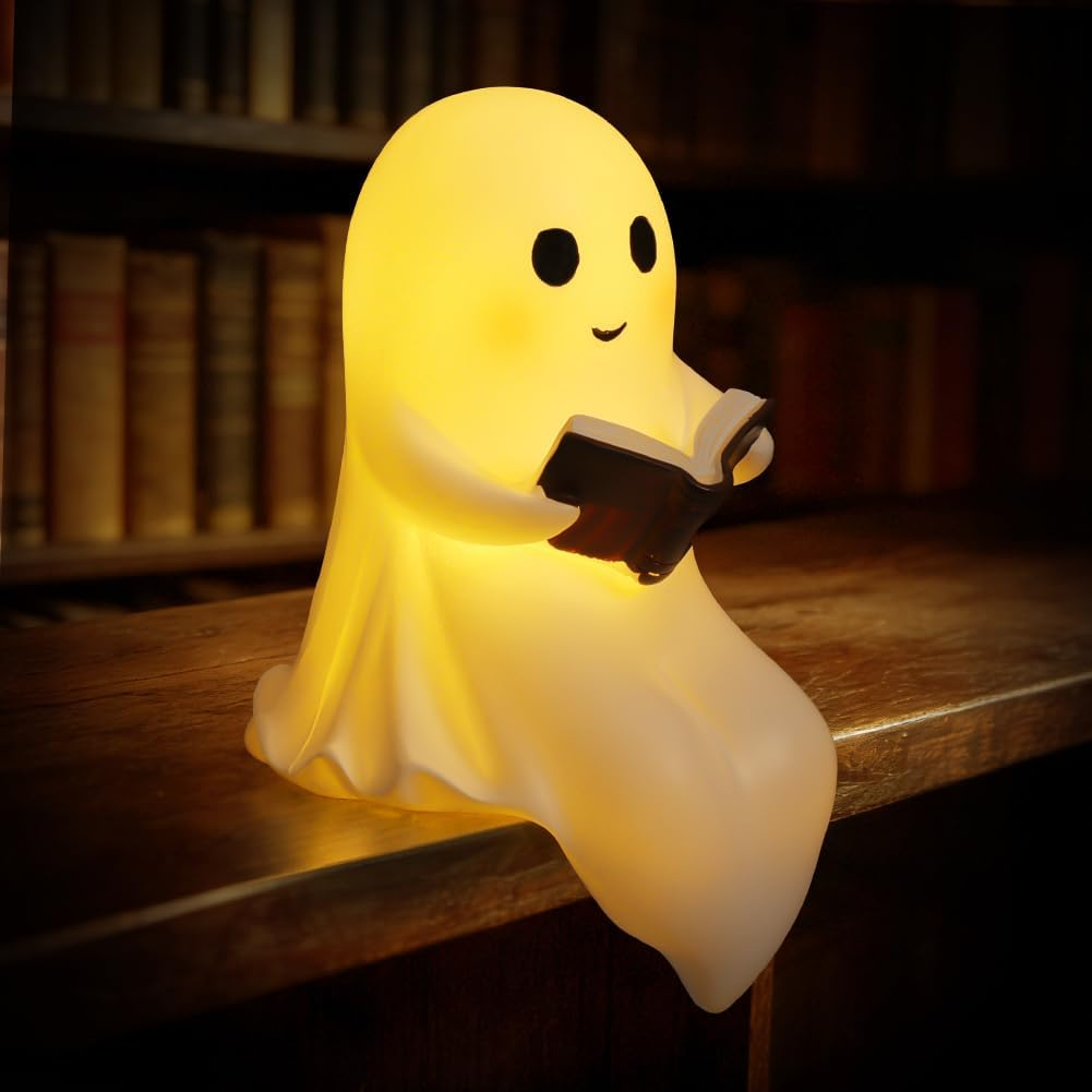 Lámpara de lectura fantasma en resina – Luz nocturna infantil y decorativa