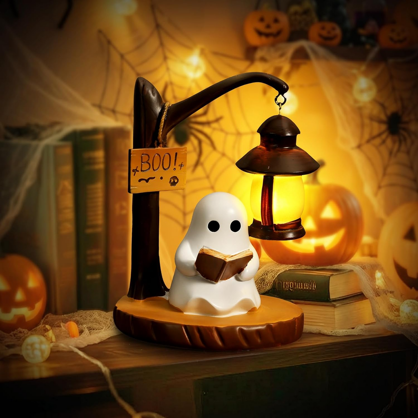 Lámpara de lectura fantasma en resina – Luz nocturna decorativa