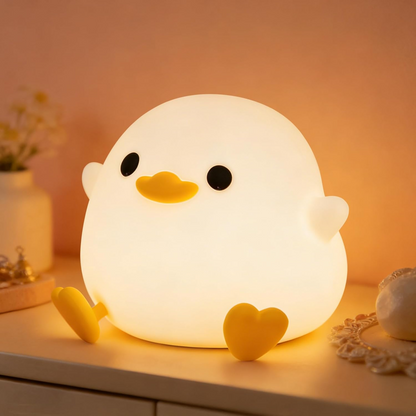 Luz nocturna infantil pato de silicona Dodo recargable USB-C anti-luz azul