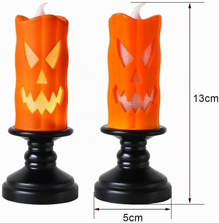 Velas LED de calabaza Halloween sin llama – Set de 6