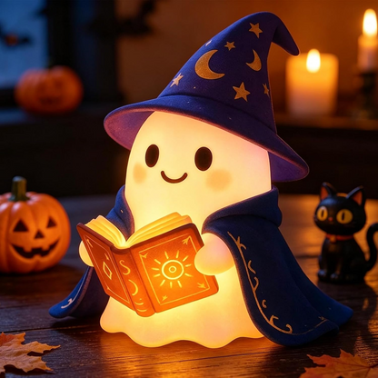 Lámpara LED fantasma 3D Halloween – Luz de lectura decorativa 15 cm