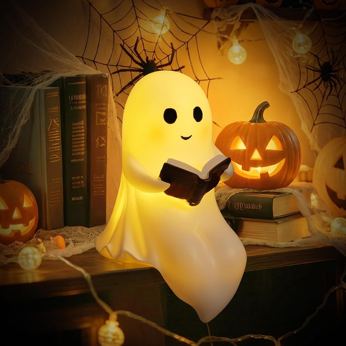 Lámpara de lectura fantasma en resina – Luz nocturna infantil y decorativa