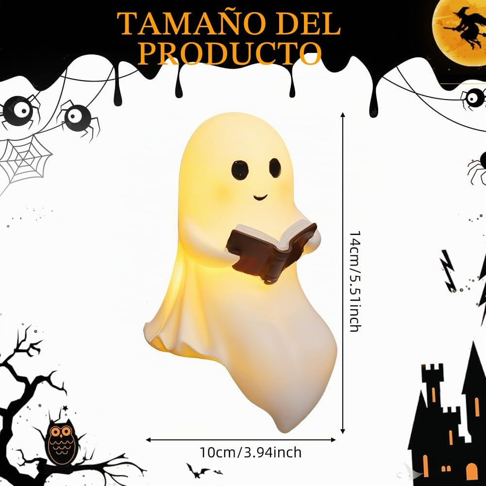 Lámpara de lectura fantasma en resina – Luz nocturna infantil y decorativa