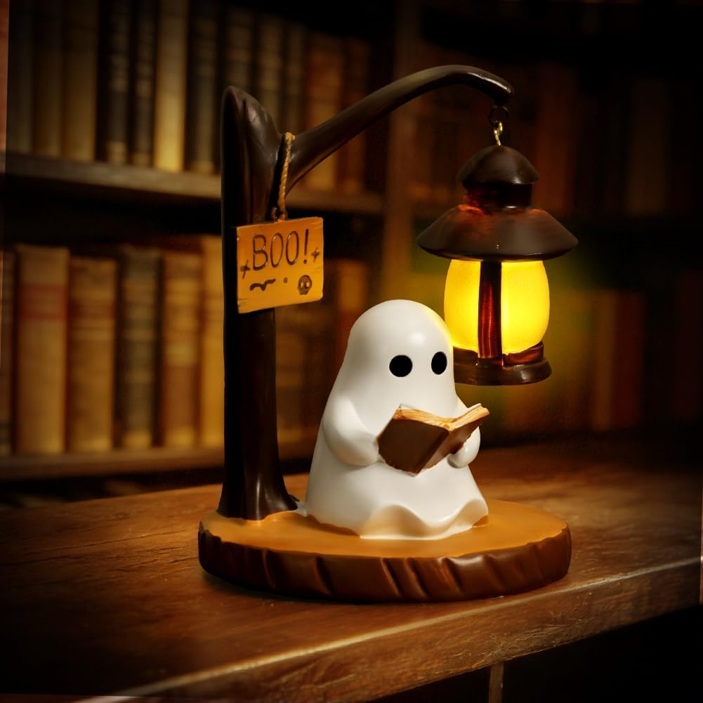 Lámpara de lectura fantasma en resina – Luz nocturna decorativa