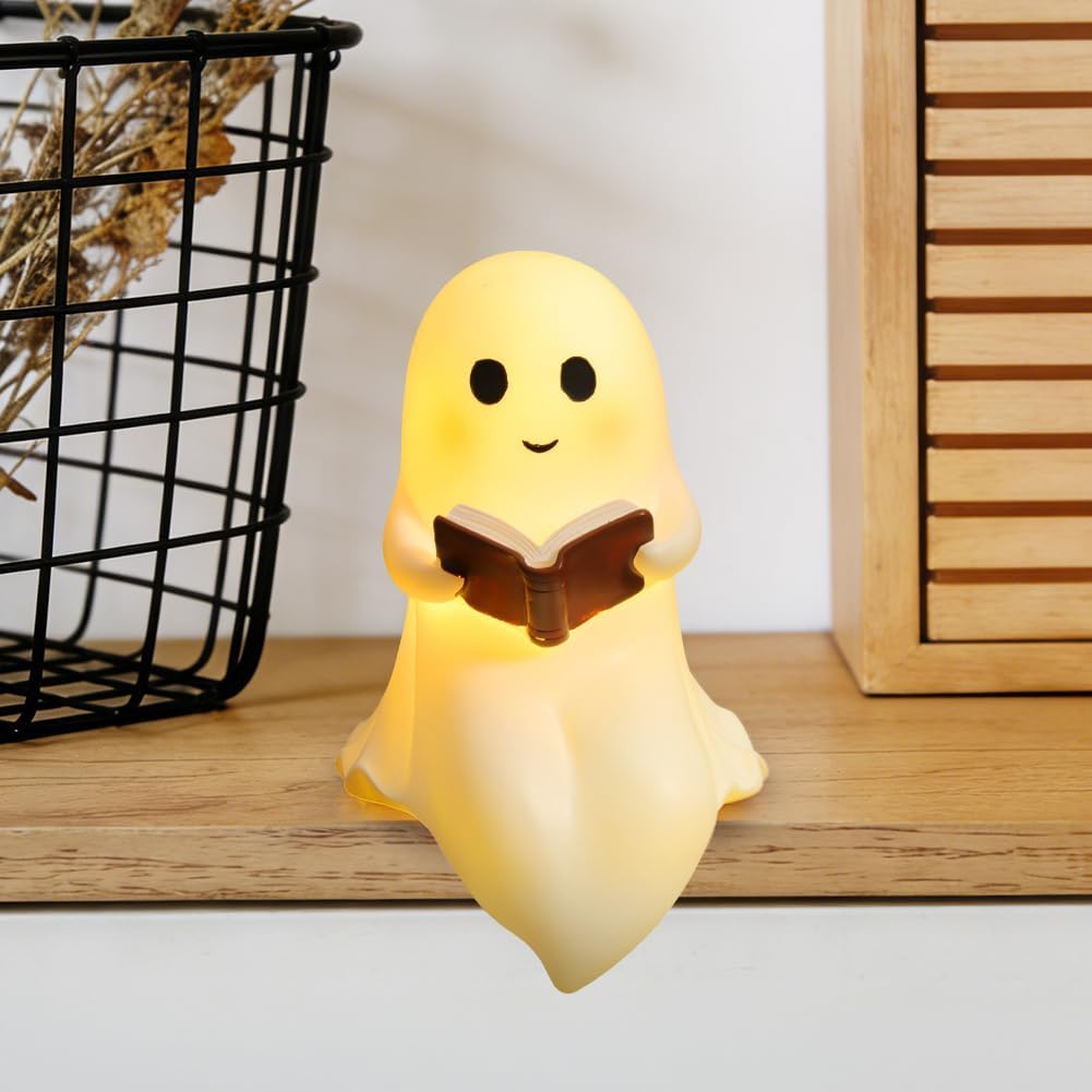 Lámpara de lectura fantasma en resina – Luz nocturna infantil y decorativa