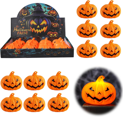 Velas LED de calabaza Halloween con mueca – Set de 12