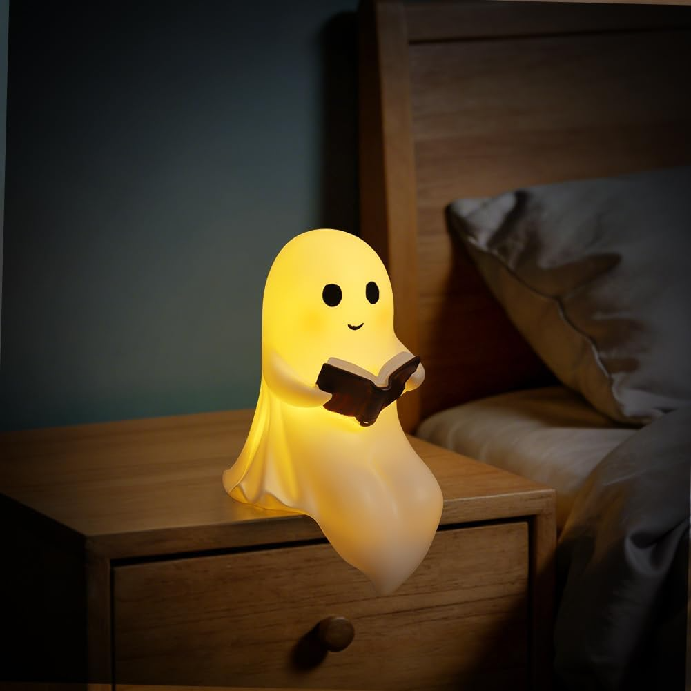 Lámpara de lectura fantasma en resina – Luz nocturna infantil y decorativa